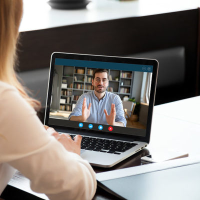 Employer listen applicant during job interview using webcam and pc